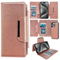 Multifunctional 7-Cards Wallet Leather Phone Case, For iPhone 16, For iPhone 15 Pro Max, For iPhone 15 Pro, For iPhone 15 Plus