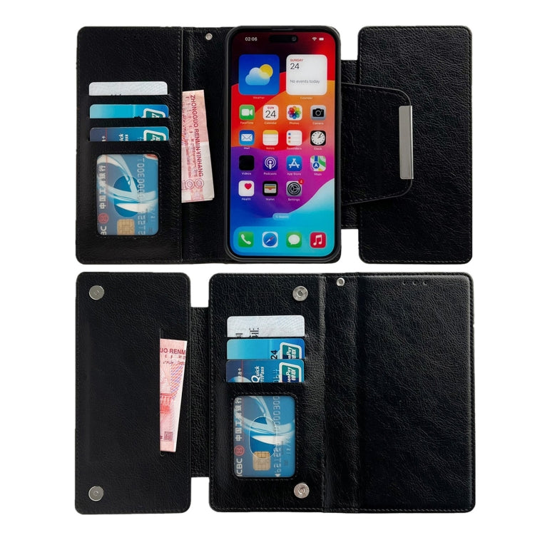 Multifunctional 7-Cards Wallet Leather Phone Case, For iPhone 15, For iPhone 14 Plus, For iPhone 14, For iPhone 14 Pro