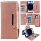 Multifunctional 7-Cards Wallet Leather Phone Case, For iPhone 15, For iPhone 14 Plus, For iPhone 14, For iPhone 14 Pro