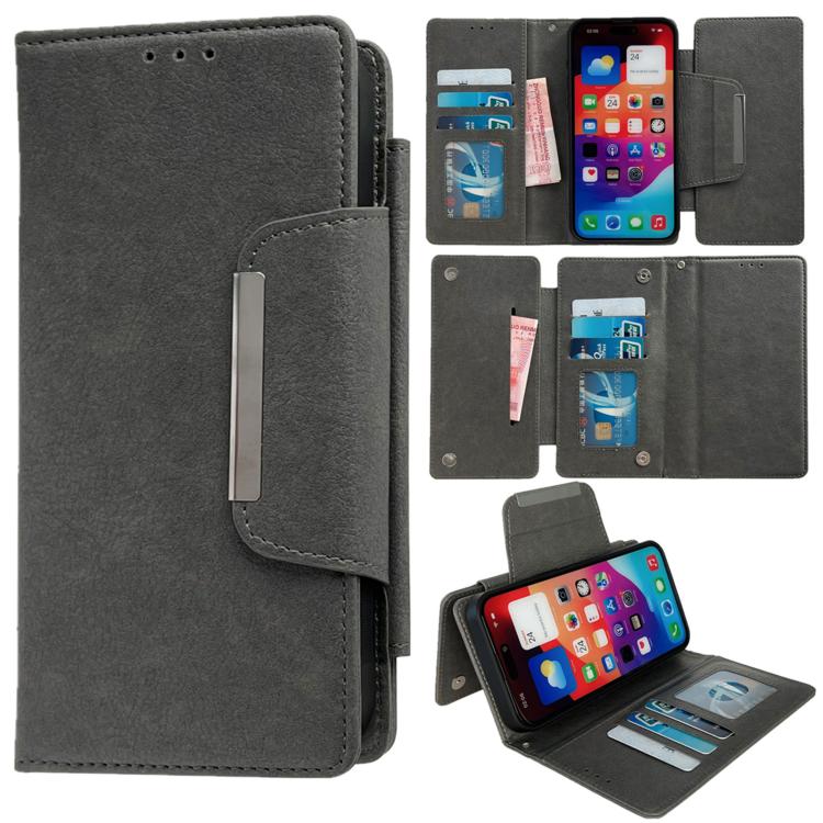 Multifunctional 7-Cards Wallet Leather Phone Case, For iPhone 18 Pro / 17 Pro, For iPhone 18 Pro Max / 17 Pro Max, For iPhone 17e / 16e, For iPhone 17