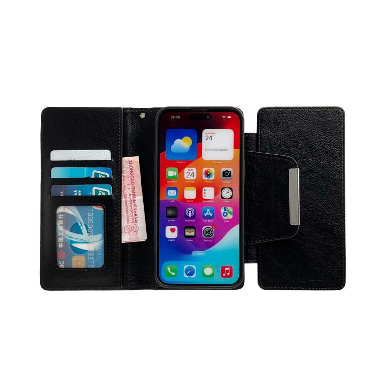 Multifunctional 7-Cards Wallet Leather Phone Case, For iPhone 18 Pro / 17 Pro, For iPhone 18 Pro Max / 17 Pro Max, For iPhone 17e / 16e, For iPhone 17