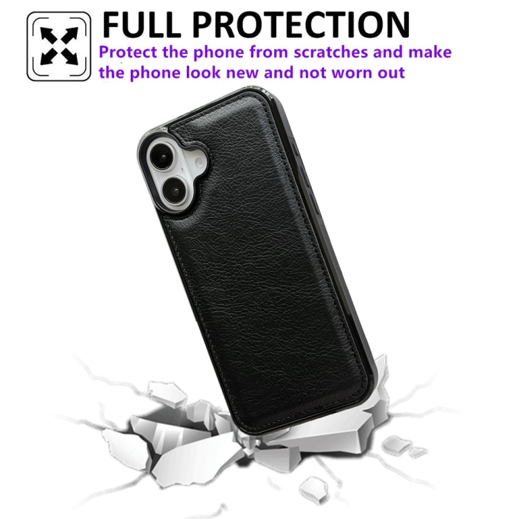 Cowhide Texture Back Cover Phone Case, For iPhone 16, For iPhone 15 Pro Max, For iPhone 15 Pro, For iPhone 15 Plus