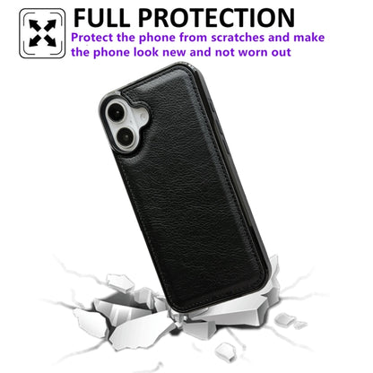 Cowhide Texture Back Cover Phone Case, For iPhone 16, For iPhone 15 Pro Max, For iPhone 15 Pro, For iPhone 15 Plus