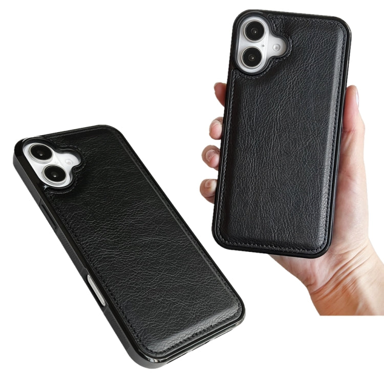 Cowhide Texture Back Cover Phone Case, For iPhone 16, For iPhone 15 Pro Max, For iPhone 15 Pro, For iPhone 15 Plus