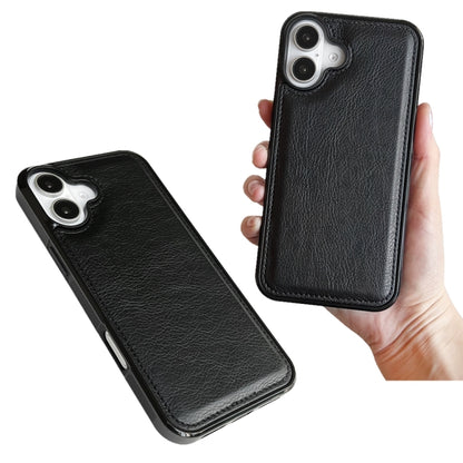 Cowhide Texture Back Cover Phone Case, For iPhone 16, For iPhone 15 Pro Max, For iPhone 15 Pro, For iPhone 15 Plus