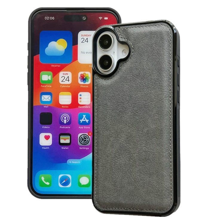 Cowhide Texture Back Cover Phone Case, For iPhone 16, For iPhone 15 Pro Max, For iPhone 15 Pro, For iPhone 15 Plus