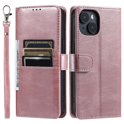 Simple 6-Card Wallet Leather Phone Case, For iPhone 15, For iPhone 14 Plus, For iPhone 14