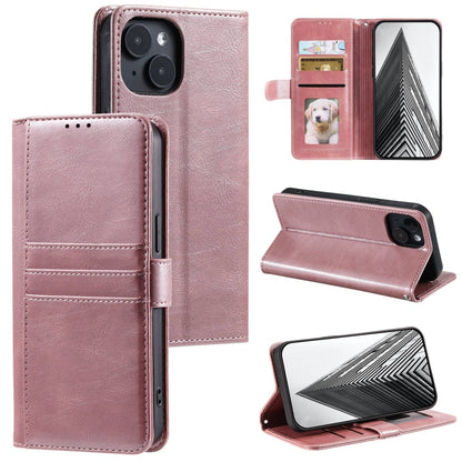Simple 6-Card Wallet Leather Phone Case, For iPhone 15, For iPhone 14 Plus, For iPhone 14