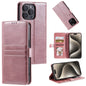 Simple 6-Card Wallet Leather Phone Case, For iPhone 14 Pro, For iPhone 14 Pro Max, For iPhone 7 / 8 / SE 2022
