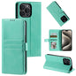 Simple 6-Card Wallet Leather Phone Case, For iPhone 14 Pro, For iPhone 14 Pro Max, For iPhone 7 / 8 / SE 2022