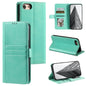 Simple 6-Card Wallet Leather Phone Case, For iPhone 14 Pro, For iPhone 14 Pro Max, For iPhone 7 / 8 / SE 2022