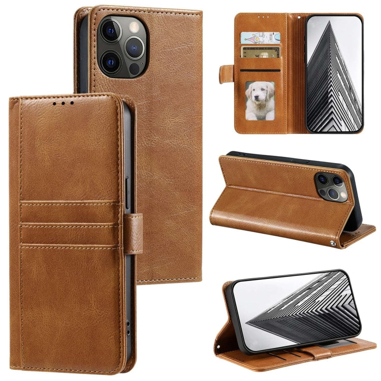 Simple 6-Card Wallet Leather Phone Case, For iPhone 13 mini, For iPhone 12 / 12 Pro, For iPhone 12 Pro Max