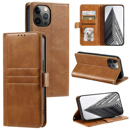 Simple 6-Card Wallet Leather Phone Case, For iPhone 12 mini, For iPhone 11 Pro Max, For iPhone 11