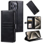 Simple 6-Card Wallet Leather Phone Case, For iPhone 16e / 17e, For iPhone 16 Pro Max, For iPhone 16 Pro