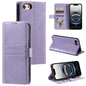 Simple 6-Card Wallet Leather Phone Case, For iPhone 16e / 17e, For iPhone 16 Pro Max, For iPhone 16 Pro