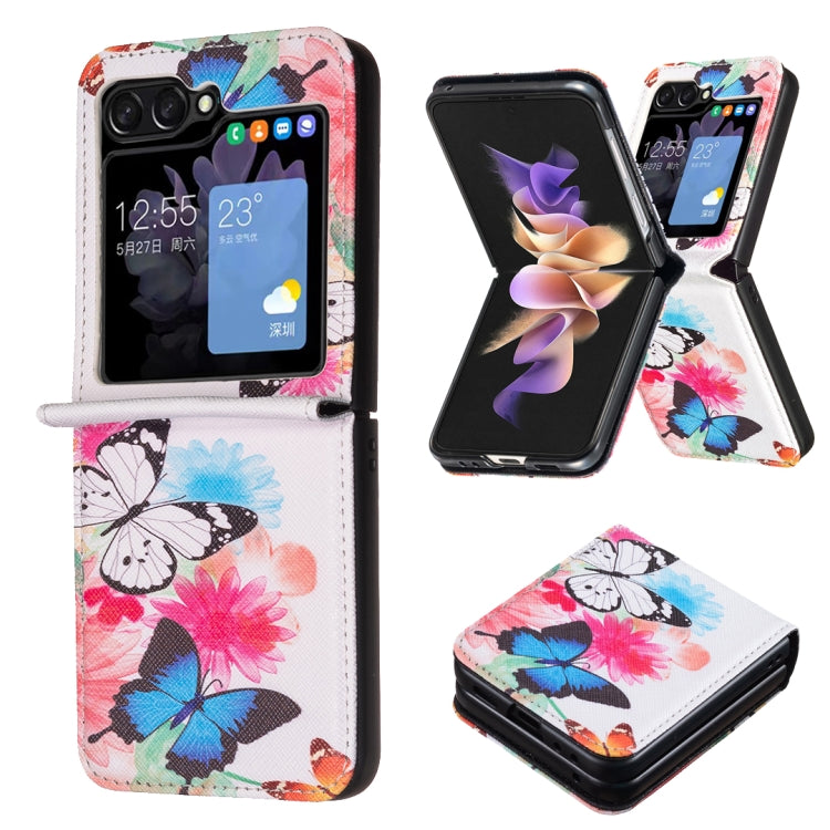 Colored Drawing Pattern PU + PC Shockproof Phone Case, For Samsung Galaxy Z Flip6 / Flip7 FE, For Samsung Galaxy Z Flip5