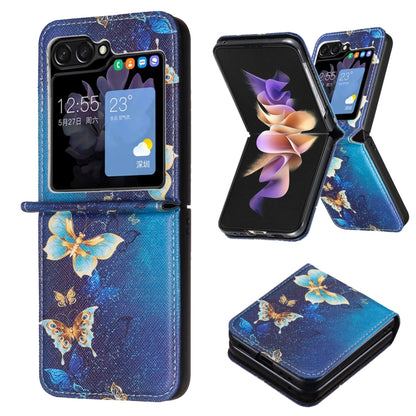 Colored Drawing Pattern PU + PC Shockproof Phone Case, For Samsung Galaxy Z Flip6 / Flip7 FE, For Samsung Galaxy Z Flip5