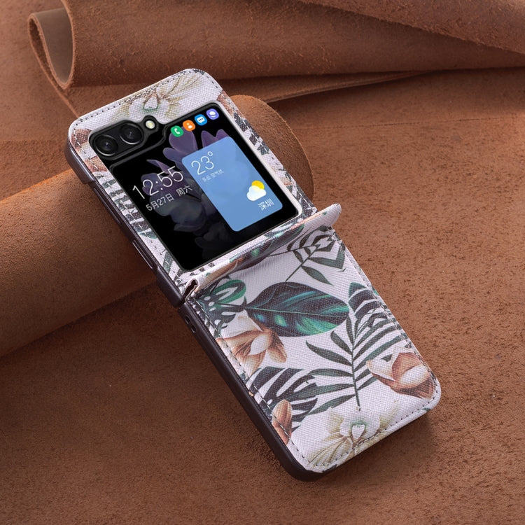 Colored Drawing Pattern PU + PC Shockproof Phone Case, For Samsung Galaxy Z Flip6 / Flip7 FE, For Samsung Galaxy Z Flip5