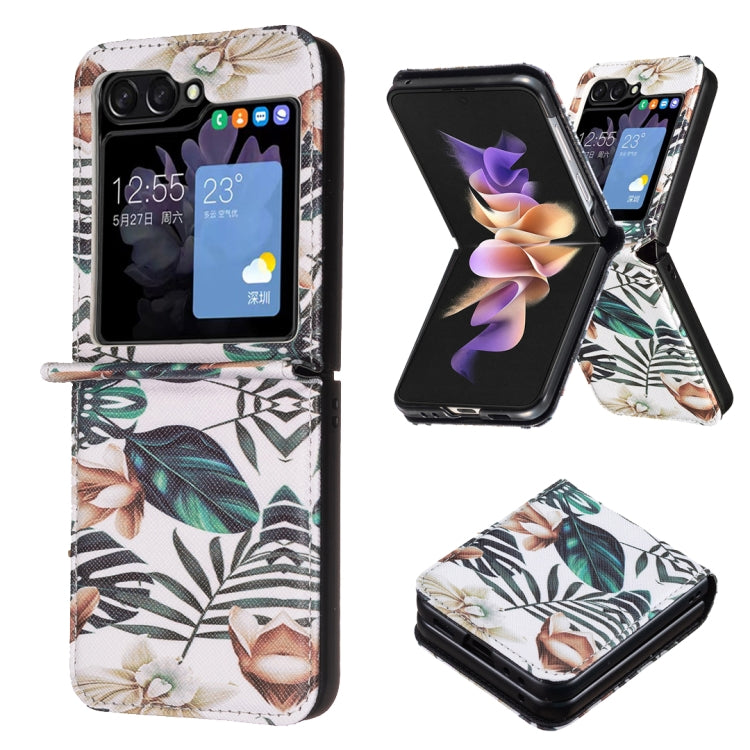 Colored Drawing Pattern PU + PC Shockproof Phone Case, For Samsung Galaxy Z Flip6 / Flip7 FE, For Samsung Galaxy Z Flip5