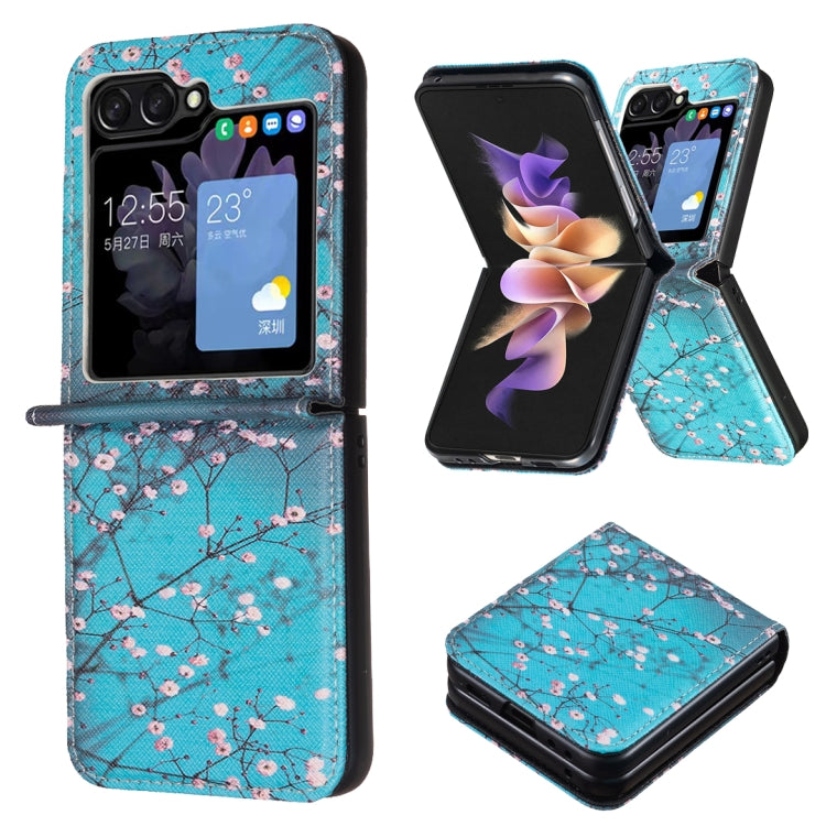 Colored Drawing Pattern PU + PC Shockproof Phone Case, For Samsung Galaxy Z Flip6 / Flip7 FE, For Samsung Galaxy Z Flip5