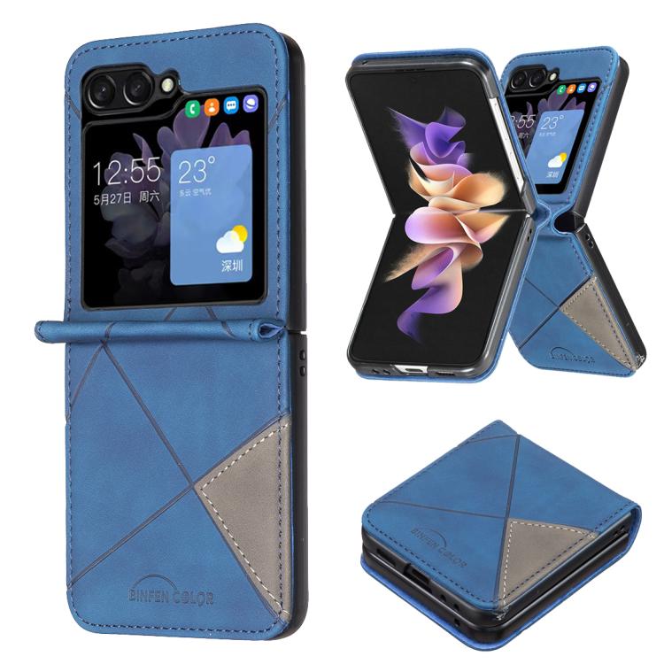 Rhombus Texture PU + PC Shockproof Phone Case, For Samsung Galaxy Z Flip7 FE / Flip6, For Samsung Galaxy Z Flip7, For Samsung Galaxy Z Flip5