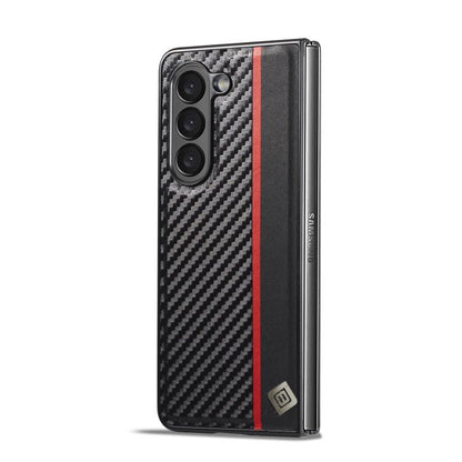 LC.IMEEKE 3 in 1 Carbon Fiber Texture Shockproof Phone Case, For Galaxy Z Fold8 Ultra 5G, For Galaxy Z Flip8 5G, For Samsung Galaxy Z Flip6 / Flip7 FE, For Samsung Galaxy Z Fold7 5G, For Samsung Galaxy Z Flip7 5G, For Samsung Galaxy Z Fold6 5G