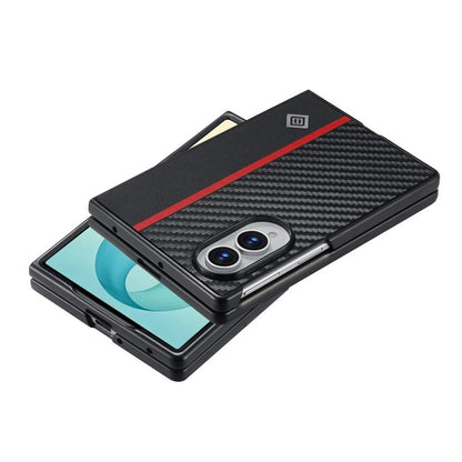 LC.IMEEKE 3 in 1 Carbon Fiber Texture Shockproof Phone Case, For Galaxy Z Fold8 5G, For Galaxy Z Fold8 Ultra 5G, For Galaxy Z Flip8 5G, For Samsung Galaxy Z Flip6 / Flip7 FE, For Samsung Galaxy Z Fold7 5G, For Samsung Galaxy Z Flip7 5G                 ...