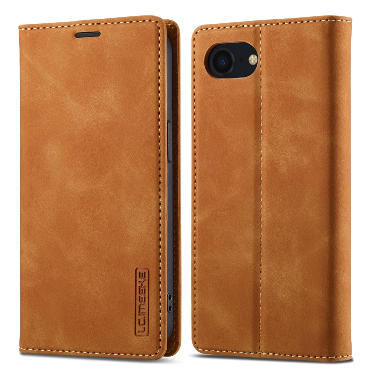 LC.IMEEKE Strong Magnetism Microfiber Leather Phone Case, For iPhone 18 Pro / 17 Pro, For iPhone 18 Pro Max / 17 Pro Max, For iPhone 17e / 16e, For iPhone 17