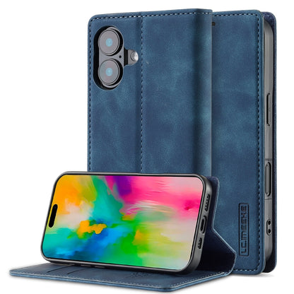 LC.IMEEKE Strong Magnetism Microfiber Leather Phone Case, For iPhone Air, For iPhone 16 Pro Max, For iPhone 16 Pro, For iPhone 16 Plus