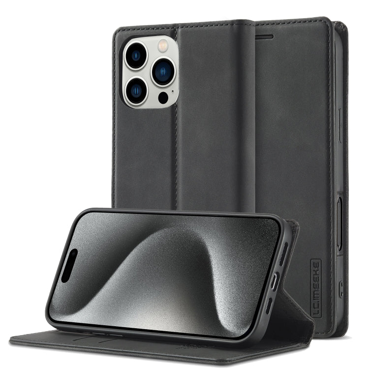 LC.IMEEKE Strong Magnetism Microfiber Leather Phone Case, For iPhone Air, For iPhone 16 Pro Max, For iPhone 16 Pro, For iPhone 16 Plus