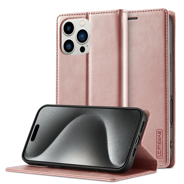 LC.IMEEKE Strong Magnetism Microfiber Leather Phone Case, For iPhone Air, For iPhone 16 Pro Max, For iPhone 16 Pro, For iPhone 16 Plus