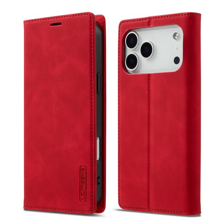 LC.IMEEKE Strong Magnetism Microfiber Leather Phone Case, For iPhone 18 Pro / 17 Pro, For iPhone 18 Pro Max / 17 Pro Max, For iPhone 17e / 16e, For iPhone 17