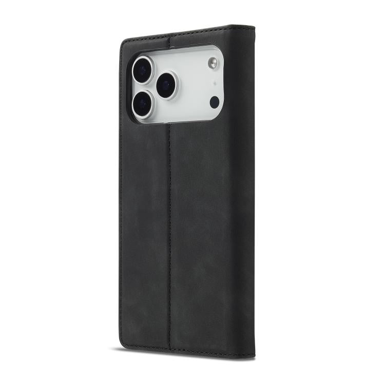 LC.IMEEKE Strong Magnetism Microfiber Leather Phone Case, For iPhone 18 Pro / 17 Pro, For iPhone 18 Pro Max / 17 Pro Max, For iPhone 17e / 16e, For iPhone 17