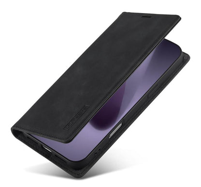 LC.IMEEKE Strong Magnetism Microfiber Leather Phone Case, For iPhone 18 Pro / 17 Pro, For iPhone 18 Pro Max / 17 Pro Max, For iPhone 17e / 16e, For iPhone 17