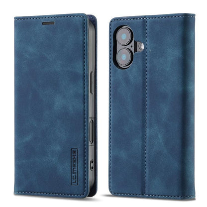 LC.IMEEKE Strong Magnetism Microfiber Leather Phone Case, For iPhone 18 Pro / 17 Pro, For iPhone 18 Pro Max / 17 Pro Max, For iPhone 17e / 16e, For iPhone 17