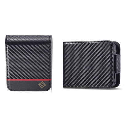 LC.IMEEKE Carbon Fiber Leather Phone Case, For Galaxy Z Fold8 Ultra 5G, For Galaxy Z Flip8 5G, For Samsung Galaxy Z Flip6 / Flip7 FE, For Samsung Galaxy Z Fold7 5G, For Samsung Galaxy Z Flip7 5G, For Samsung Galaxy Z Fold6 5G