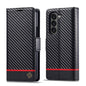 LC.IMEEKE Carbon Fiber Leather Phone Case, For Galaxy Z Fold8 5G, For Galaxy Z Fold8 Ultra 5G, For Galaxy Z Flip8 5G, For Samsung Galaxy Z Flip6 / Flip7 FE, For Samsung Galaxy Z Fold7 5G, For Samsung Galaxy Z Flip7 5G, For Samsung Galaxy Z Fold6 5G