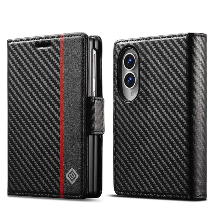 LC.IMEEKE Carbon Fiber Leather Phone Case, For Galaxy Z Fold8 5G, For Galaxy Z Fold8 Ultra 5G, For Galaxy Z Flip8 5G, For Samsung Galaxy Z Flip6 / Flip7 FE, For Samsung Galaxy Z Fold7 5G, For Samsung Galaxy Z Flip7 5G, For Samsung Galaxy Z Fold6 5G