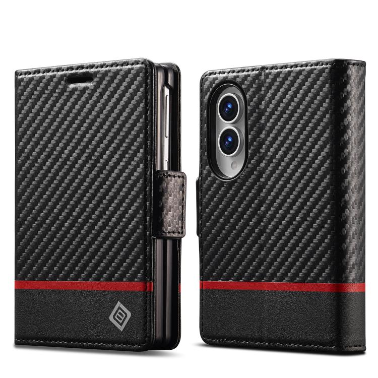 LC.IMEEKE Carbon Fiber Leather Phone Case, For Galaxy Z Fold8 5G, For Galaxy Z Fold8 Ultra 5G, For Galaxy Z Flip8 5G, For Samsung Galaxy Z Flip6 / Flip7 FE, For Samsung Galaxy Z Fold7 5G, For Samsung Galaxy Z Flip7 5G, For Samsung Galaxy Z Fold6 5G