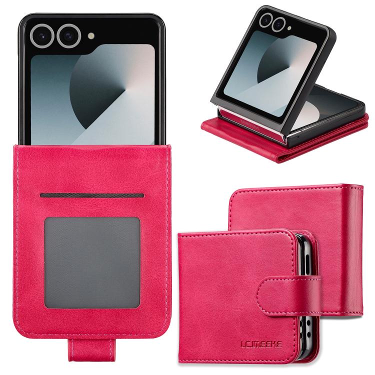 LC.IMEEKE Calf Texture Leather Phone Case, For Samsung Galaxy Z Flip7 5G, For Samsung Galaxy Z Fold6 5G