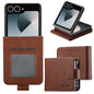 LC.IMEEKE Calf Texture Leather Phone Case, For Samsung Galaxy Z Flip7 5G, For Samsung Galaxy Z Fold6 5G