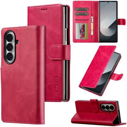 LC.IMEEKE Calf Texture Leather Phone Case, For Galaxy Z Fold8 Ultra 5G, For Galaxy Z Flip8 5G, For Samsung Galaxy Z Flip6 / Flip7 FE, For Samsung Galaxy Z Fold7 5G