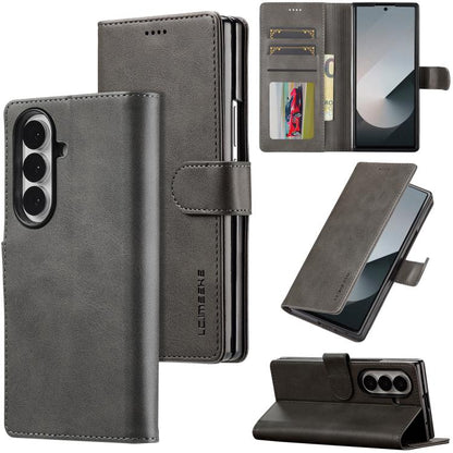 LC.IMEEKE Calf Texture Leather Phone Case, For Galaxy Z Fold8 Ultra 5G, For Galaxy Z Flip8 5G, For Samsung Galaxy Z Flip6 / Flip7 FE, For Samsung Galaxy Z Fold7 5G