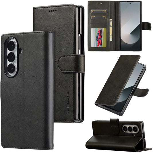 LC.IMEEKE Calf Texture Leather Phone Case, For Galaxy Z Fold8 Ultra 5G, For Galaxy Z Flip8 5G, For Samsung Galaxy Z Flip6 / Flip7 FE, For Samsung Galaxy Z Fold7 5G