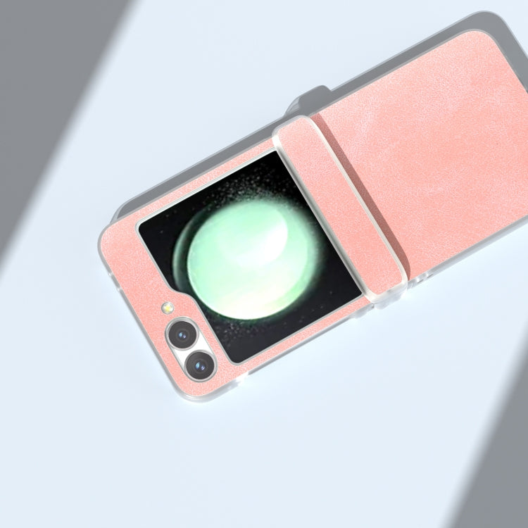 PU Leather Frosted Transparent Edge Phone Case, For Samsung Galaxy Z Flip6 / Flip7 FE, For Samsung Galaxy Z Fold5 5G, For Samsung Galaxy Z Flip5 5G