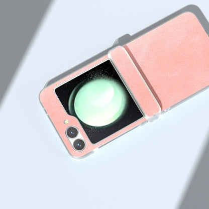 PU Leather Frosted Transparent Edge Phone Case, For Samsung Galaxy Z Flip6 / Flip7 FE, For Samsung Galaxy Z Fold5 5G, For Samsung Galaxy Z Flip5 5G