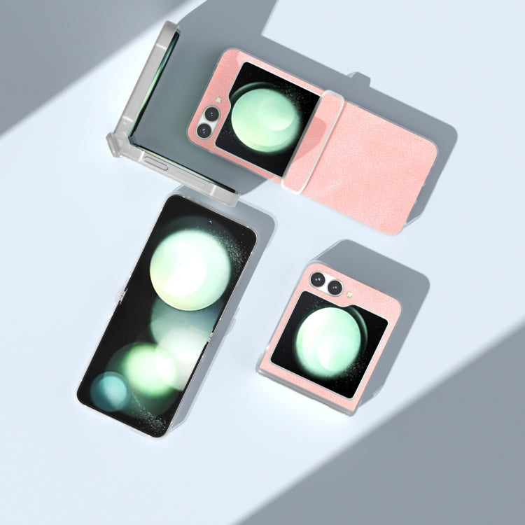 PU Leather Frosted Transparent Edge Phone Case, For Samsung Galaxy Z Flip6 / Flip7 FE, For Samsung Galaxy Z Fold5 5G, For Samsung Galaxy Z Flip5 5G