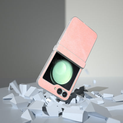 PU Leather Frosted Transparent Edge Phone Case, For Samsung Galaxy Z Flip6 / Flip7 FE, For Samsung Galaxy Z Fold5 5G, For Samsung Galaxy Z Flip5 5G