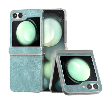 PU Leather Frosted Transparent Edge Phone Case, For Samsung Galaxy Z Flip6 / Flip7 FE, For Samsung Galaxy Z Fold5 5G, For Samsung Galaxy Z Flip5 5G