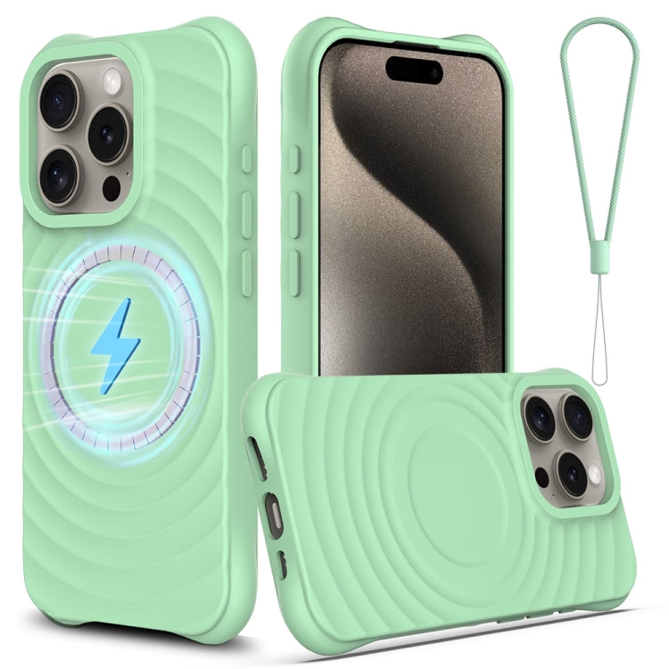 Wave Texture MagSafe Magnetic Liquid Silicone Phone Case